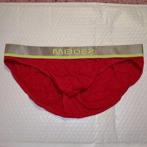Miboer Red Cotton Stretch Pouch Briefs Size XL